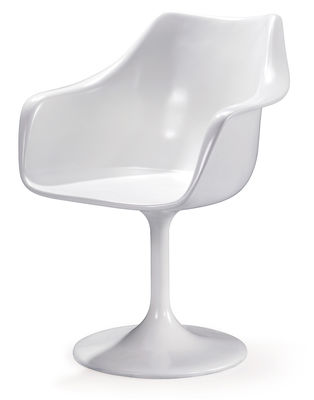 Fiberglass Restaurant Bar Stools , Tulip Restaurant Dining Room Chairs