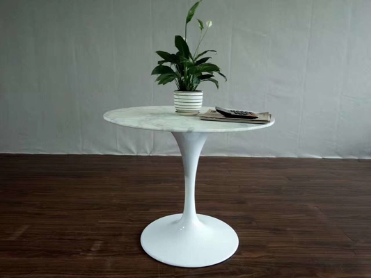 Çoğaltma Modern Mobilya Fiberglas Sehpa / Beyaz Lale Masa